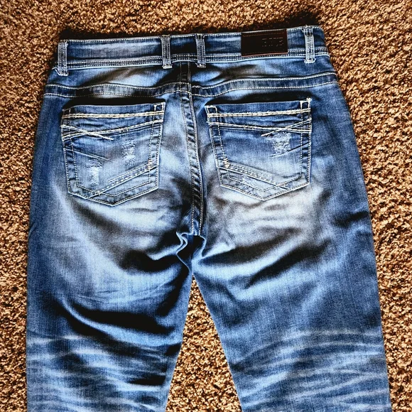 BKE Payton Jeans Mid Rise 29 Measures 34/26 Stone Wash - Picture 4 of 8